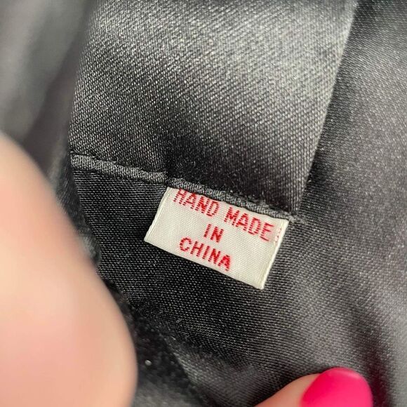 Vintage Beaded Snap Flap Corded Strap Clutch Shoulder Bag Black Small Flapper - Picture 7 of 14